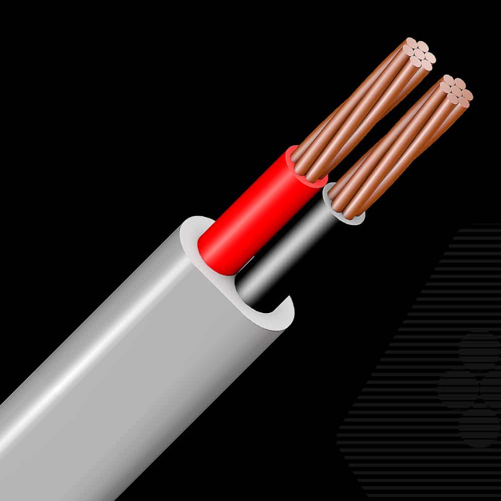 300/500 V, Copper, PVC Insulated and PVC Jaceted, 2-core Flat cable
