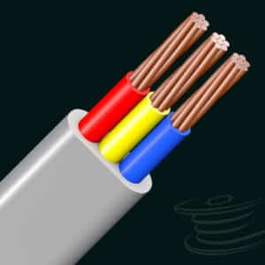 300/500 V, Copper, PVC Insulated and PVC Jaceted, 3-core Flat cable